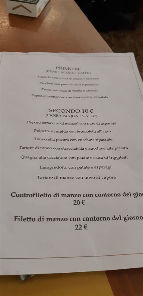 Menu Da Maledetti Toscani Ristorante Roma