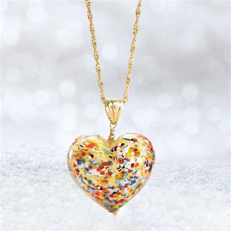 Italian Murano Glass Heart Pendant In 18kt Gold Over Sterling Ross Simons