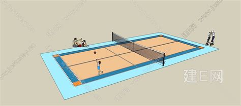 现代羽毛球场模型su模型下载 Id115163914 建e网su模型