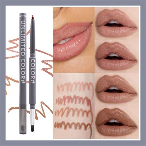 Colors Matte Nude Lip Liner Set Dual Ended Lip Liner Lipstick Long Lasting Smooth Lip Crayon