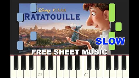 Slow Piano Tutorial Le Festin From Ratatouille Pixar Free Sheet