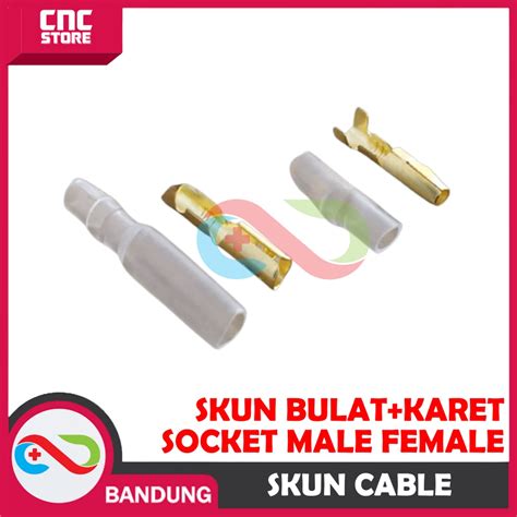 Jual Skun Bulat Karet Socket Terminal Sambungan Kabel Dc Male Female