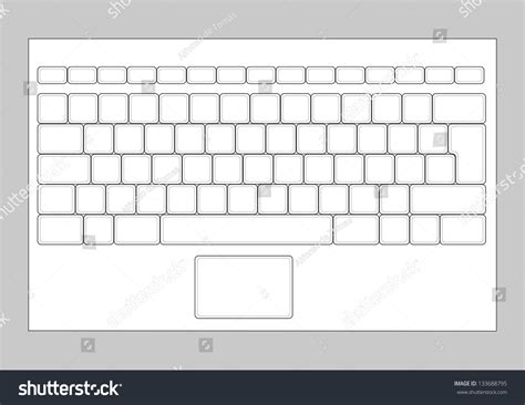 Laptop Blank Keyboard Layout Computer Input Stock Illustration ...