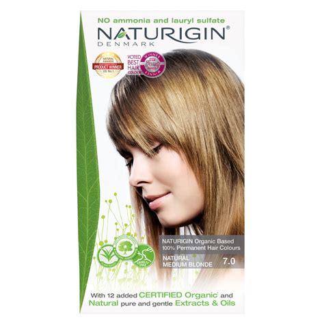 Amazon Naturigin Natural Medium Blonde Hair Dye 7 0 Permanent Hair Color 100 Grey