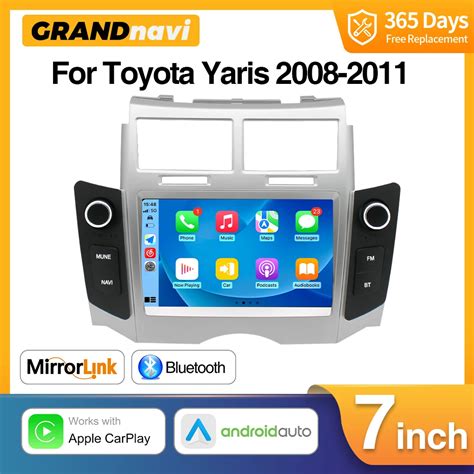 Grandnavi Android 11 Car Radio For Toyota Yaris 2008 2011 Stereo