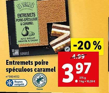 Promo Entremets Poire Sp Culoos Caramel Chez Lidl Icatalogue Fr