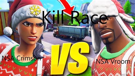 I Challenged Nsavroom To A Kill Race In Fortnite Very Close Youtube