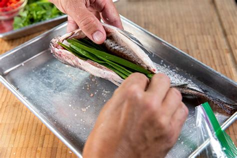 Grilled Whole Fish Stuffed With Herbs And Chilies Recipe