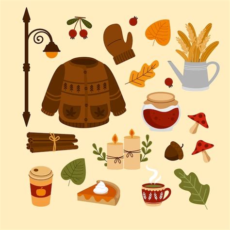 Free Vector Flat Elements Collection For Autumn