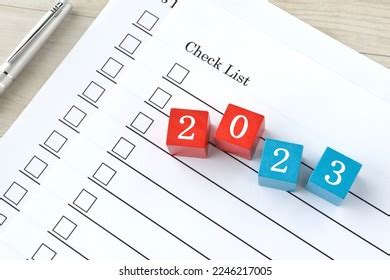 Check List Wooden Blocks 2023 Word Stock Photo 2246217005 | Shutterstock