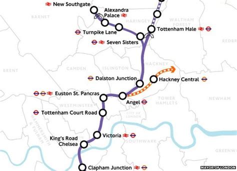 London Crossrail 2 'preferred route' outlined by mayor - BBC News