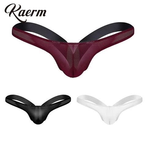 Culotte String En Maille Transparente Pour Hommes Sous V Tement Sexy Bikini String G Dos Ouvert