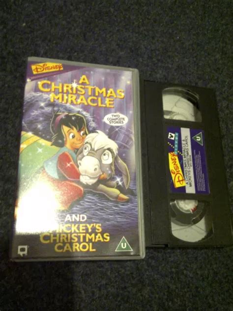 A CHRISTMAS MIRACLE And Mickey S Christmas Carol VHS Tape Disney