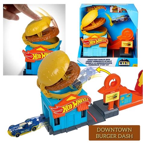 Hotwheels Hot Wheels Track City DOWNTOWN BURGER DASH FRH28 Lazada Indonesia