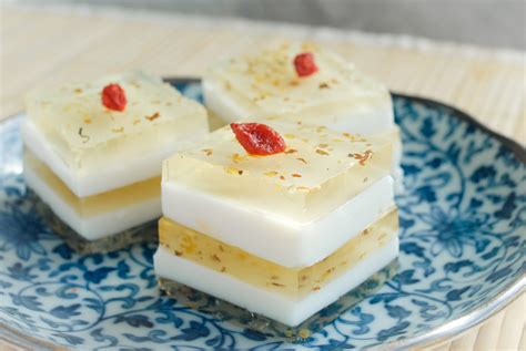 Coconut And Osmanthus Jelly 椰汁桂花糕 Recipe Chinese Dessert Desserts