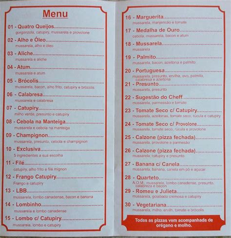 Menu Em Disk Pizza Medalha De Ouro Pizzaria Bebedouro