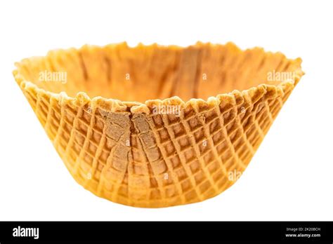 Waffle cup isolated in white Stock Photo - Alamy