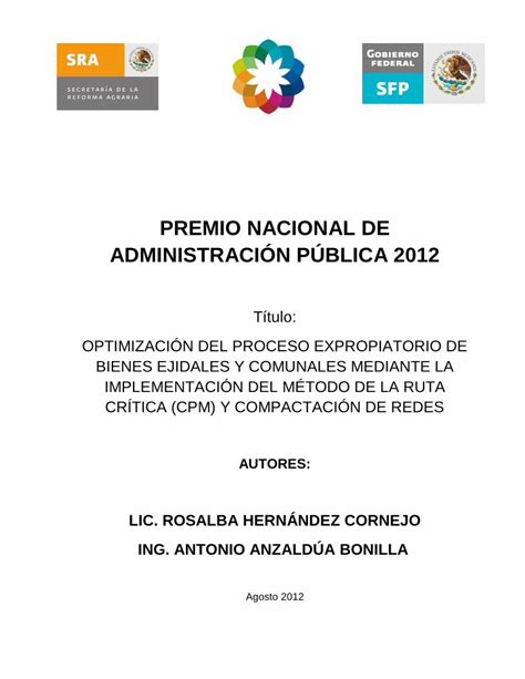 PDF PREMIO NACIONAL DE ADMINISTRACIÓN PÚBLICA PDF fileANEXO 1