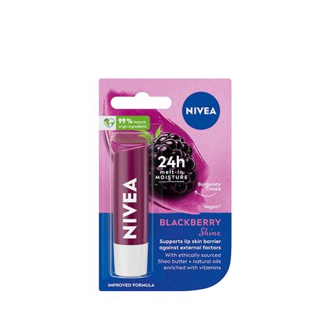 Nivea Blackberry Shine Caring Lip Balm 48g Shopee Philippines