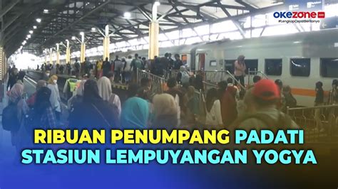 Ribuan Penumpang Padati Stasiun Lempuyangan Yogya Saat Libur Panjang