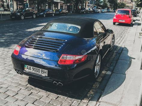 Kiev Ukraine June Porsche Carrera S Cabriolet In The City