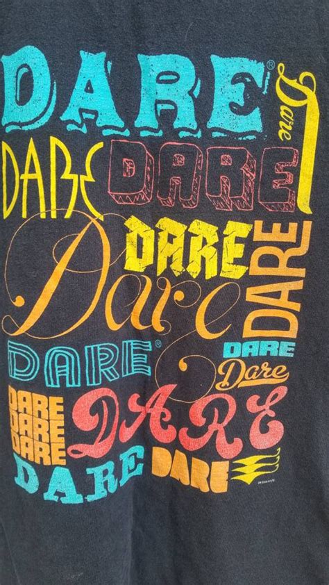 90s Dare T Shirt Colorful Font Tee Etsy