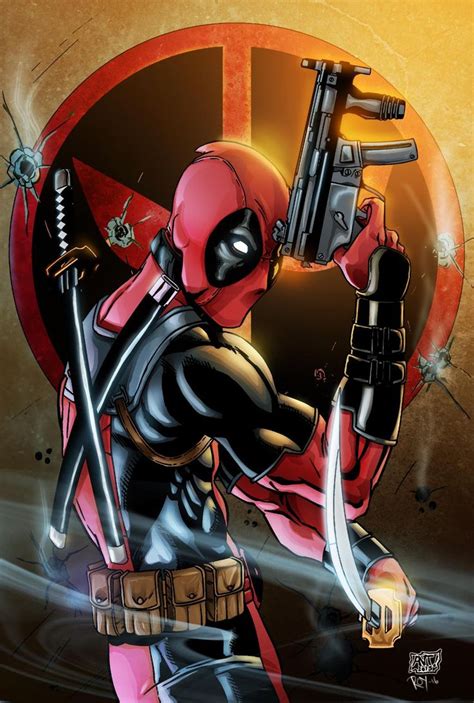 Deadpool Inks By Antonioagustinho Colored By Royhobbitz On Deviantart