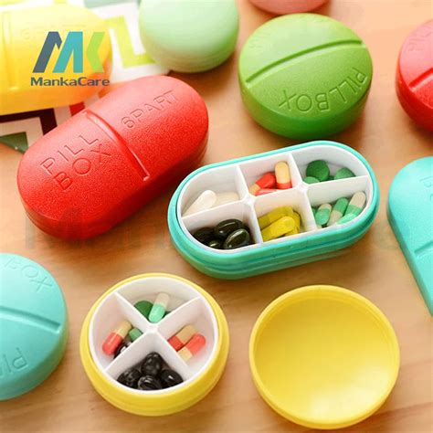 Portable Pill Box Medicine Cute Mini Case Travel Pill Box Organizer