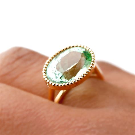 Divine Bague Tourmaline Verte Compagnie Des Gemmes