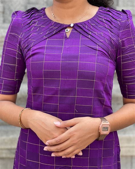 Eyalthedesignstudio On Instagram E Gold Zari Silk Checks Kurti