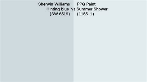 Sherwin Williams Hinting Blue SW 6519 Vs PPG Paint Summer Shower