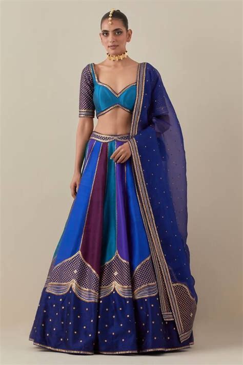 Priyal Prakash Raw Silk Embroidered Lehenga Set Aza Fashions In 2024 Lengha Blouse Designs