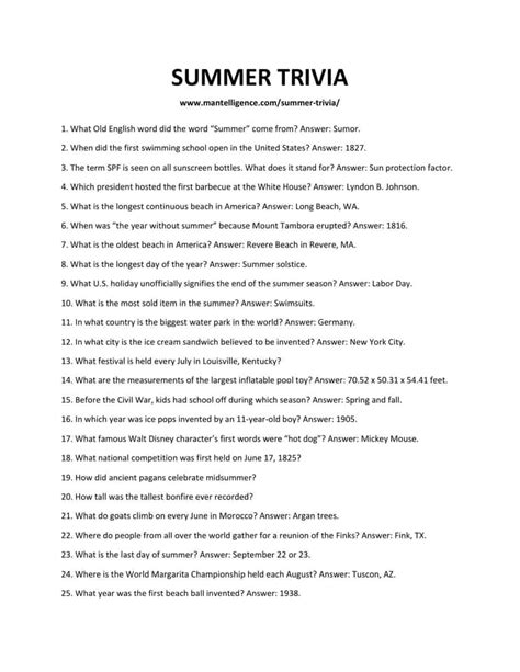 Trivia Questions For 1st Grade