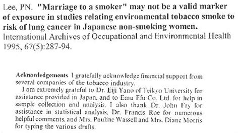 How The Tobacco Industry Responded To An Influential Study Of The