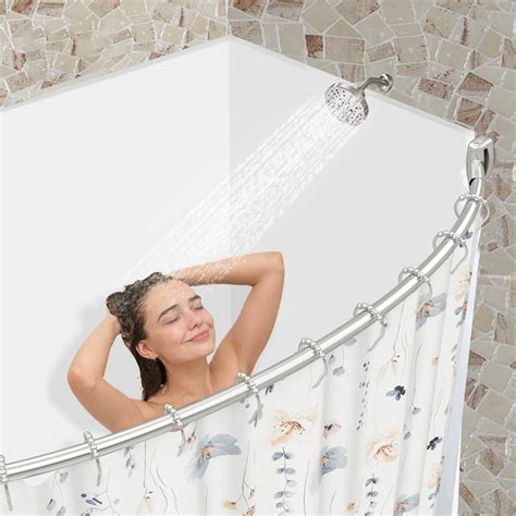 Snapklik Curved Shower Curtain Rod Inches Extra Wide