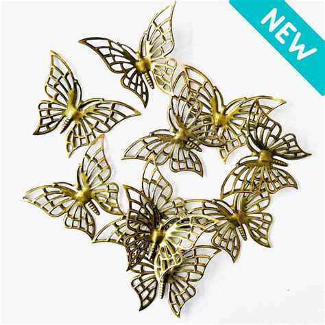 Large Metal Butterflies 10 Pack Pretty Gets Gritty