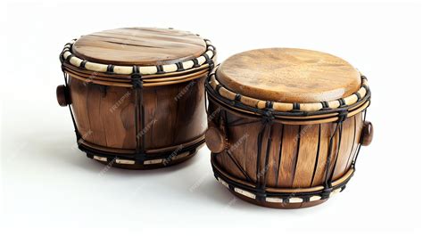 premium photo  pair  traditional african drums   wood