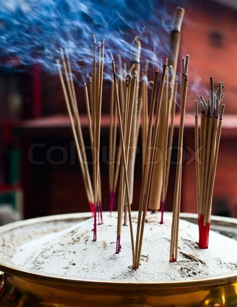 Burning Incense Sticks In Chinese Stock Image Colourbox