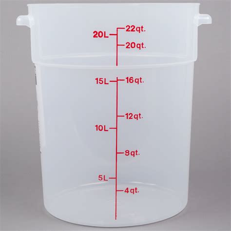 Cambro 22 Qt Translucent Round Storage Container Rfs22pp190