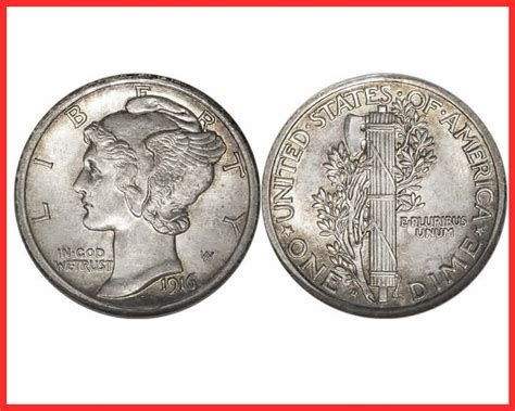 Rare 1916 Liberty Mercury Dime American US United States - Etsy