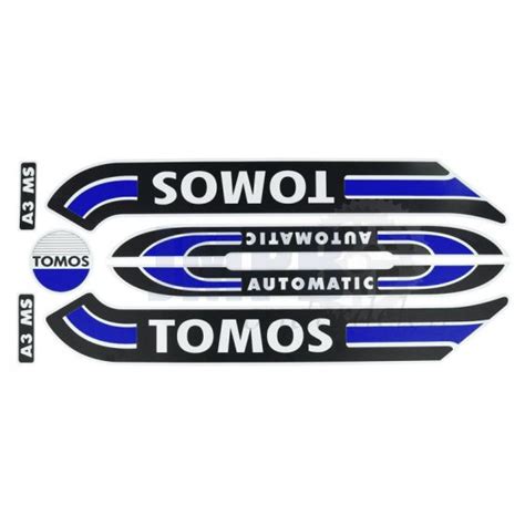 Stickerset Tomos A Oud Model Donkerblauw Jmpb Onderdelen