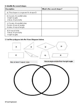 Grade 4 Spatial Sense Unit Test Based On Ontario S NEW Math Curriculum