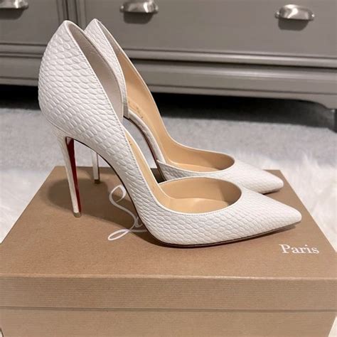 Christian Louboutin Iriza 100 Calf Jurassic Bianco White Christian Louboutin Iriza