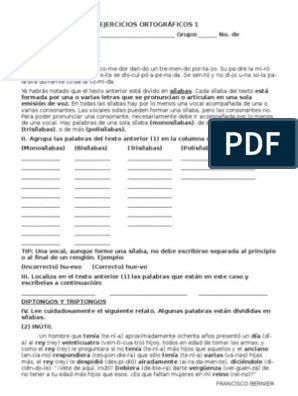 Actividades Ortografia Reglas Generales De Acentuacion Trama Pdf