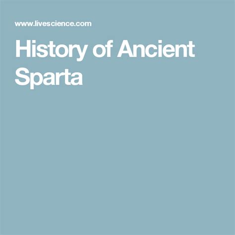 History Of Ancient Sparta Ancient Sparta Ancient History