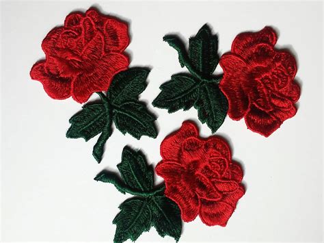 Rose Patch Flower Patch Sew On Patch Rose Patches Rose