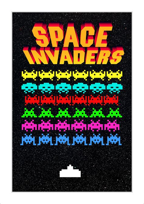 Space Invaders Video Game Poster Framed Wall Art Print | Etsy