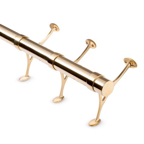 Polished Brass Bar Foot Rail Kit Kegworks