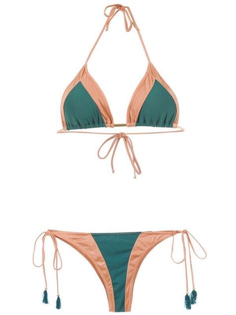 Brigitte Panelled Bikini Set Farfetch In 2020 Panel Bikini Bikinis