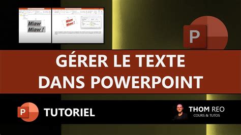 AJOUTER Du TEXTE Dans POWERPOINT Alignement Et Mise En Forme